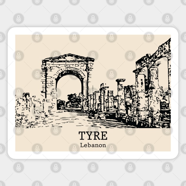 Tyre - Lebanon Magnet by Lakeric